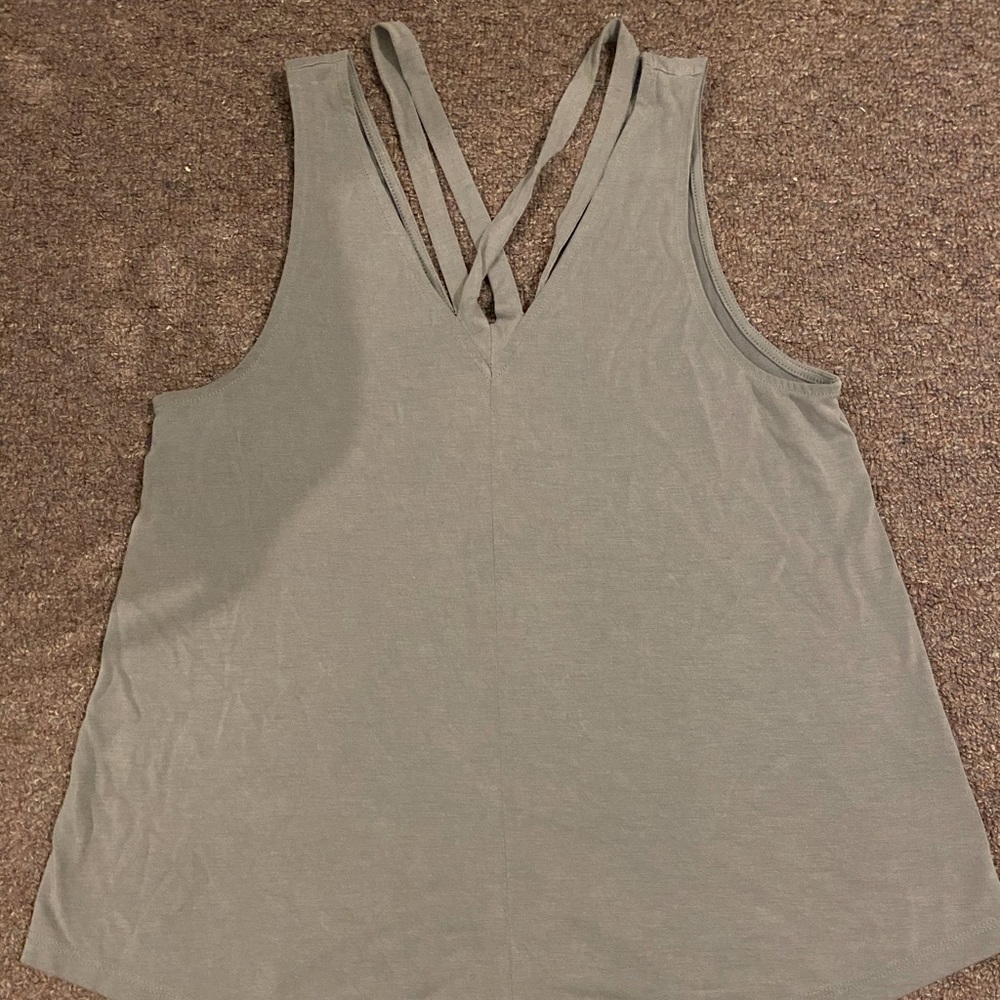 Grey tank tops.